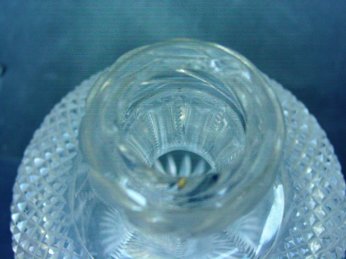 Carafe Ou Flacon  Style Orientaliste En Cristal, Petits Accidents Au  Bouchon-photo-3