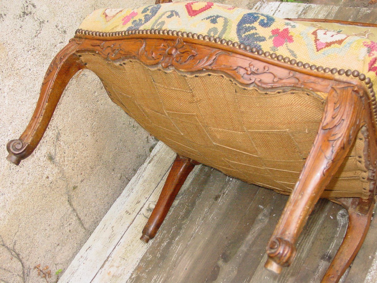 Large Regency Armchair A La Reine From The 18th Century-photo-5