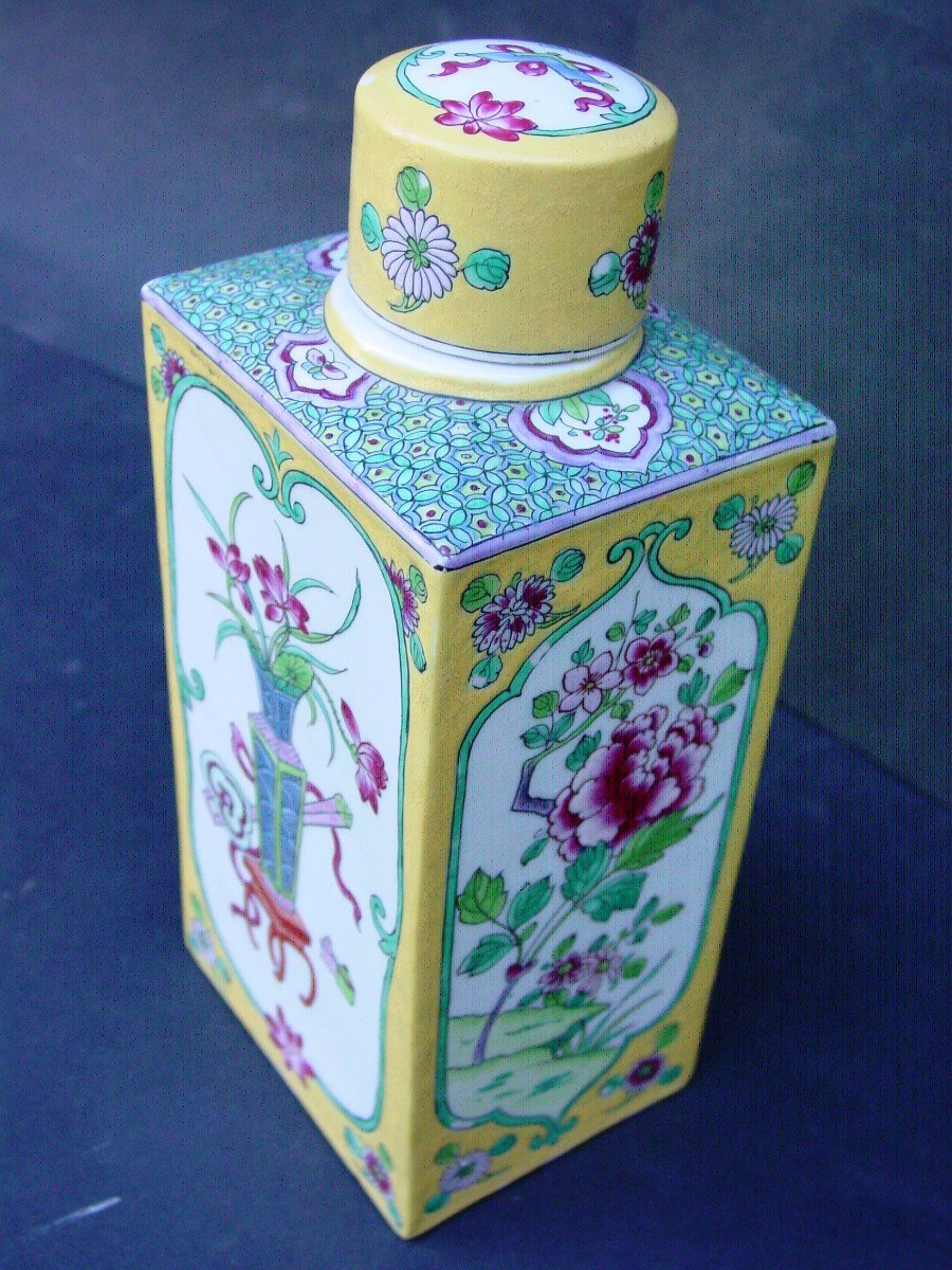 Box, Tea Pot Around 1900 Chinese Porcelain-photo-3