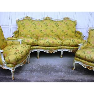 Louis XV Lacquered & Gilded Living Room Maison Dissidi