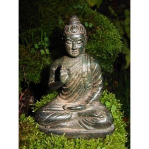 Bouddha Bronze Ht: 11 Cm. Thaïlande, Birmanie ?