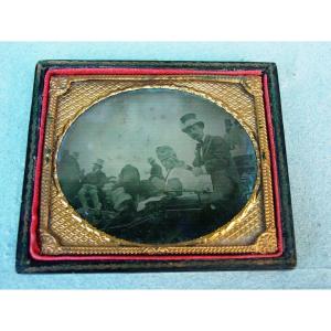 Ambrotype: Group Portrait In A Car.