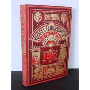 Jules Verne "around The World In 80 Days" Edition With The Two Elephants Hetzel