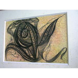 Marcelle Grasset (1910-2002) Ink Drawing