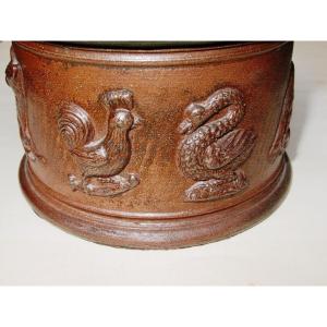 Tobacco Pot Stoneware Beauvaisis Mythological & Bestiary Decor