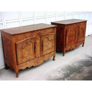 Fake Pair Of Ash Burl Sideboards