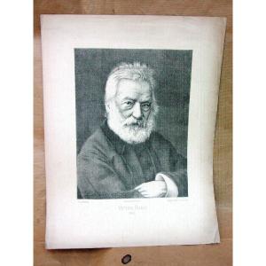 Victor Hugo Lithograph By Julien Chez Lelogeais