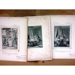 3 Gravures 1774  :"la Nouvelle Héloïse" Par Moreau, Lemire Launay