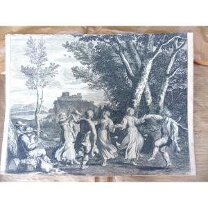 1667 Engraving Extracted From The "pastorals" Claudine Bouzonnet Stella