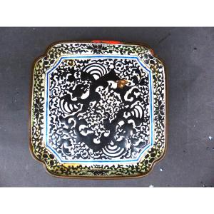 Coupelle XVIII émaux De Canton  Chinese Enamelled Tray