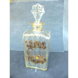 1900 Enameled Perfume Bottle With Lost Jockey