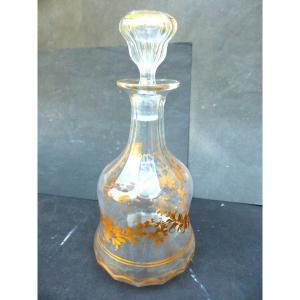 Carafe Carafon doré Modèle Baccarat Du 19ème Siècle