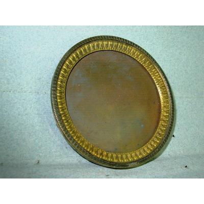 Empire Period Frame For Miniature In Gilt Bronze