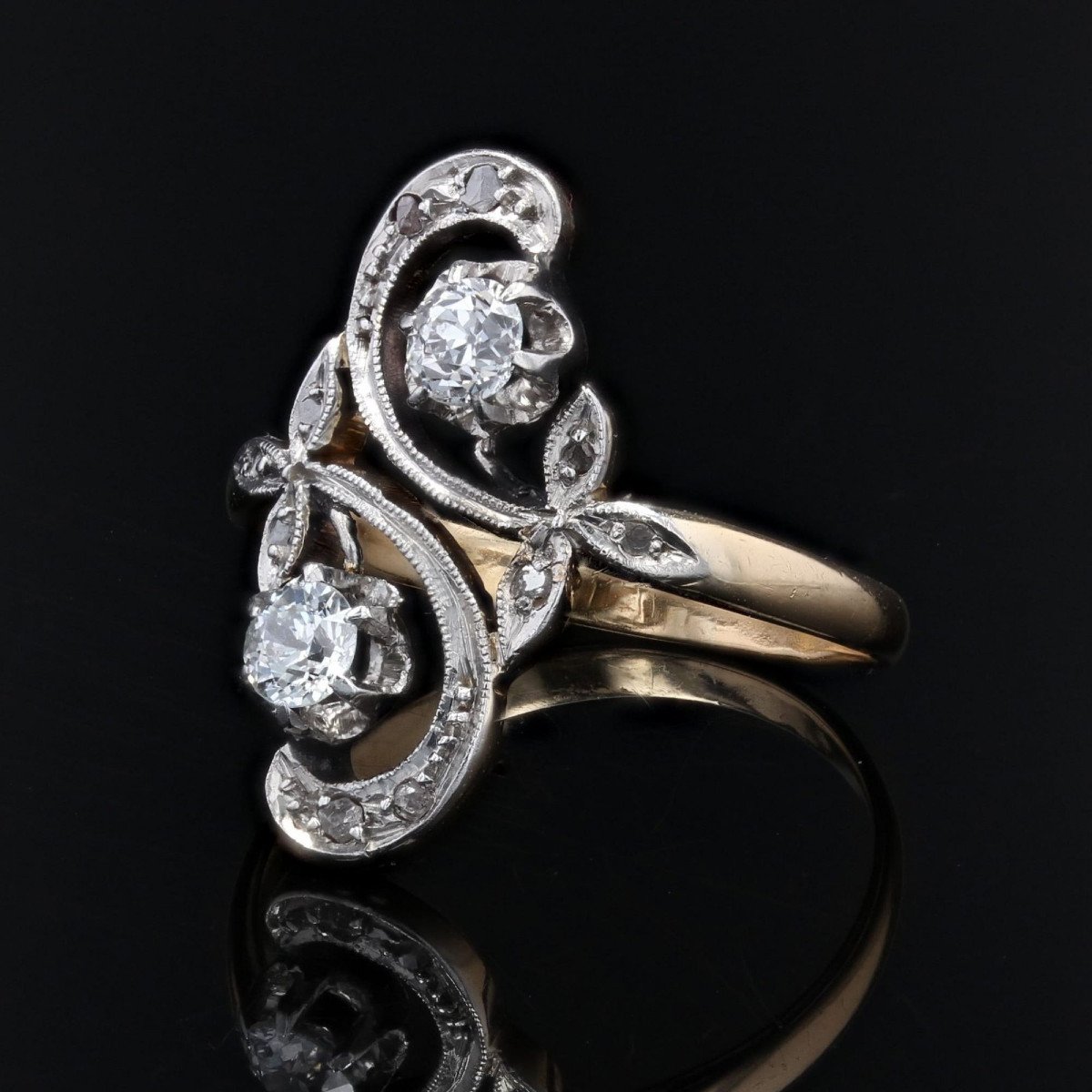 Old Gold And Diamond Ring From The Belle Epoque-photo-3