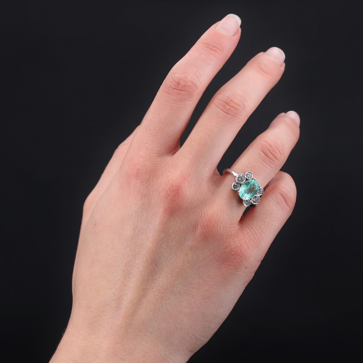 Paraiba Tourmaline And Diamonds Ring-photo-1