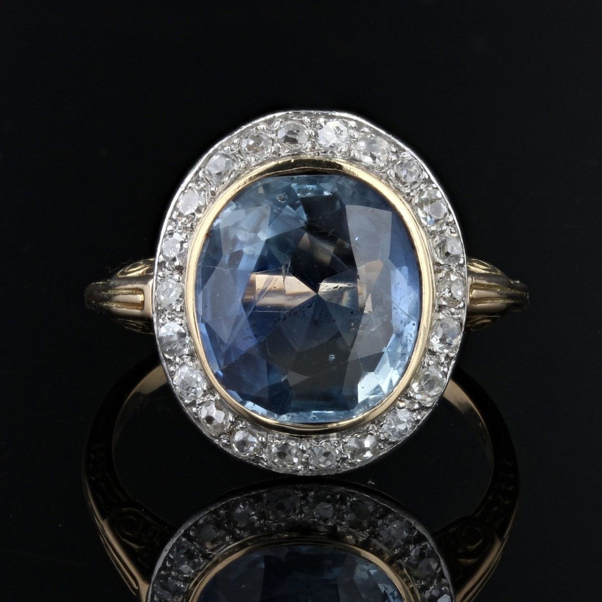 Antique Sapphire And Diamond Ring-photo-3