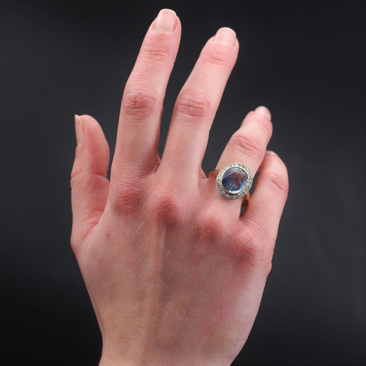 Antique Sapphire And Diamond Ring-photo-1