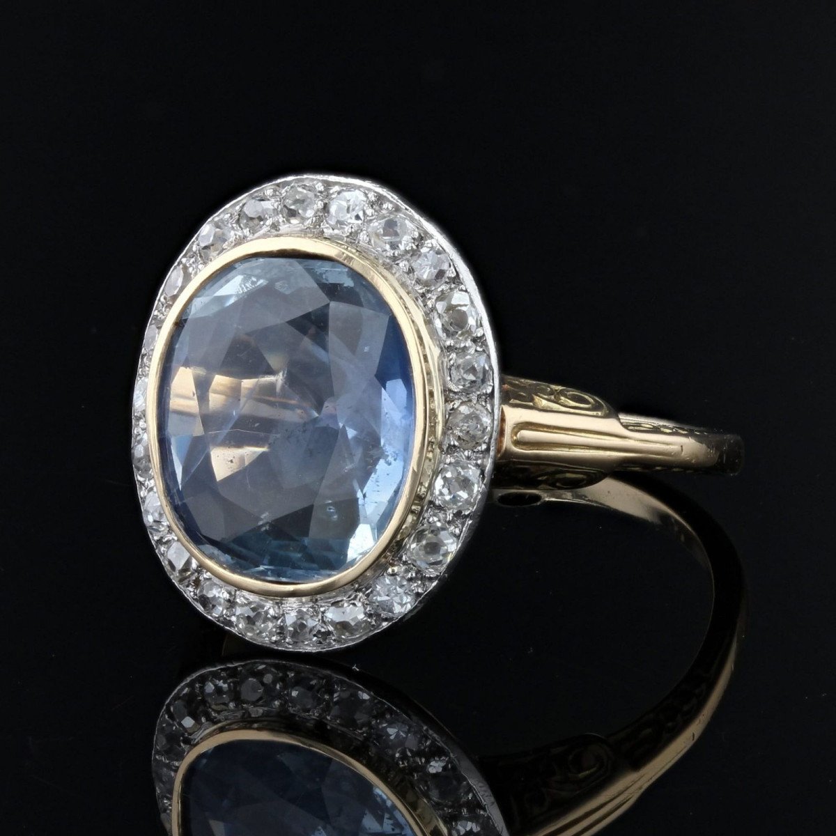 Antique Sapphire And Diamond Ring-photo-2