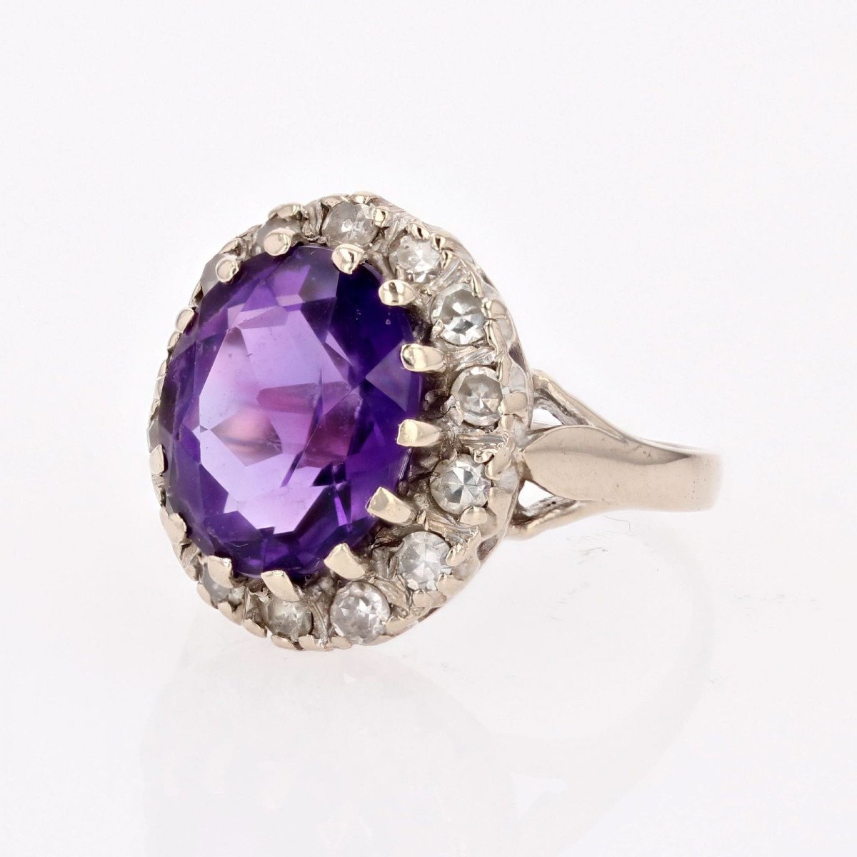 Amethyst Diamond Ring-photo-5