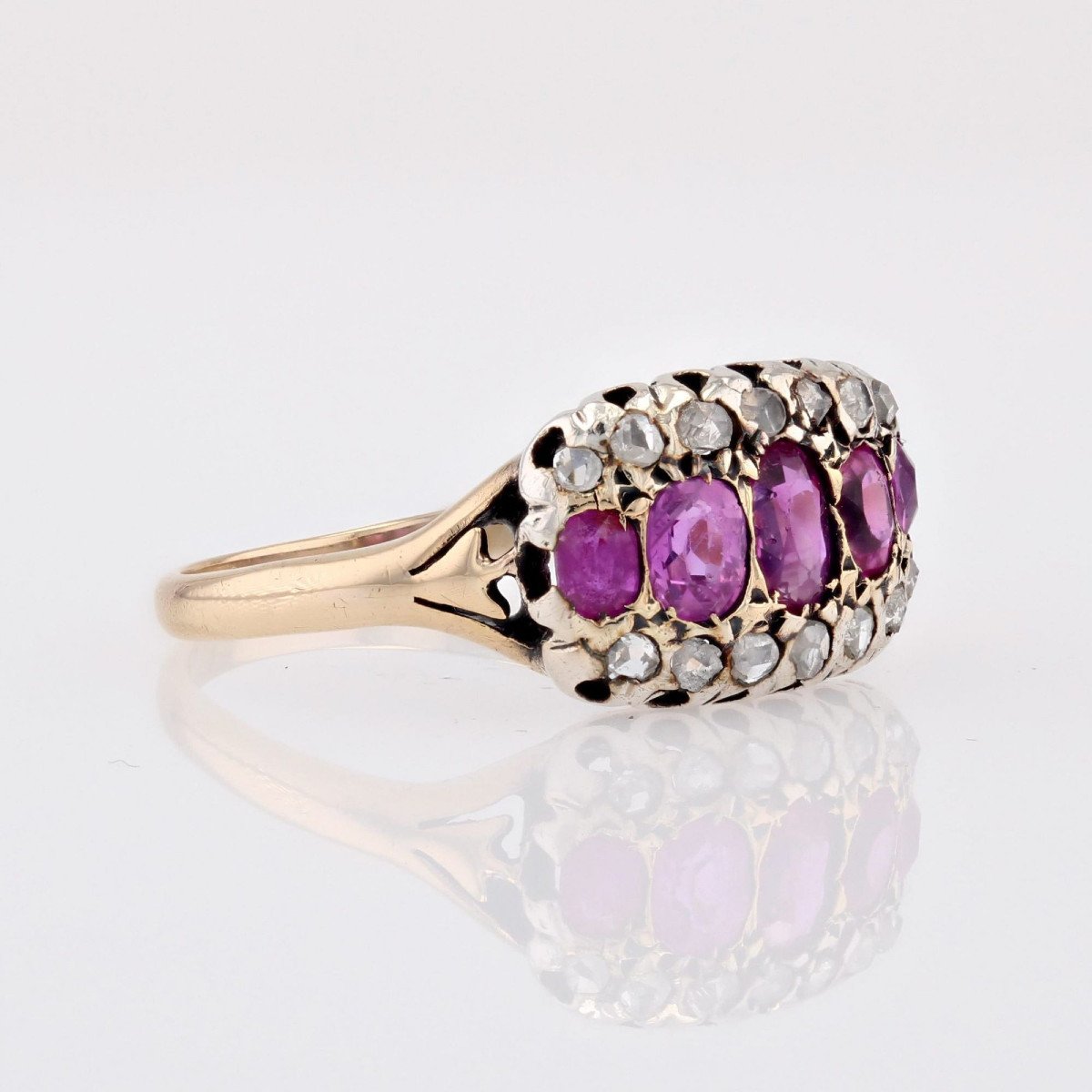 Antique Ruby Diamond Ring-photo-5