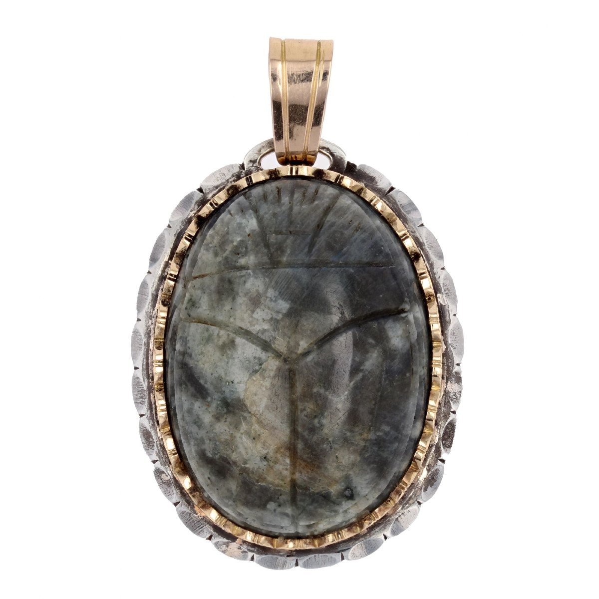 Pendentif Or Argent Scarabée Labradorite