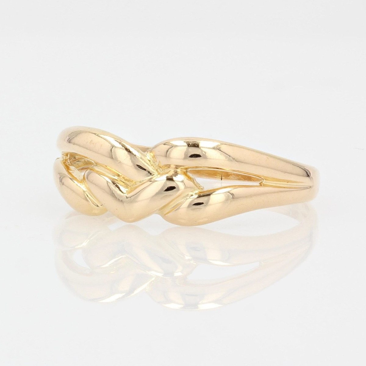 Interlaced Yellow Gold Ring-photo-3