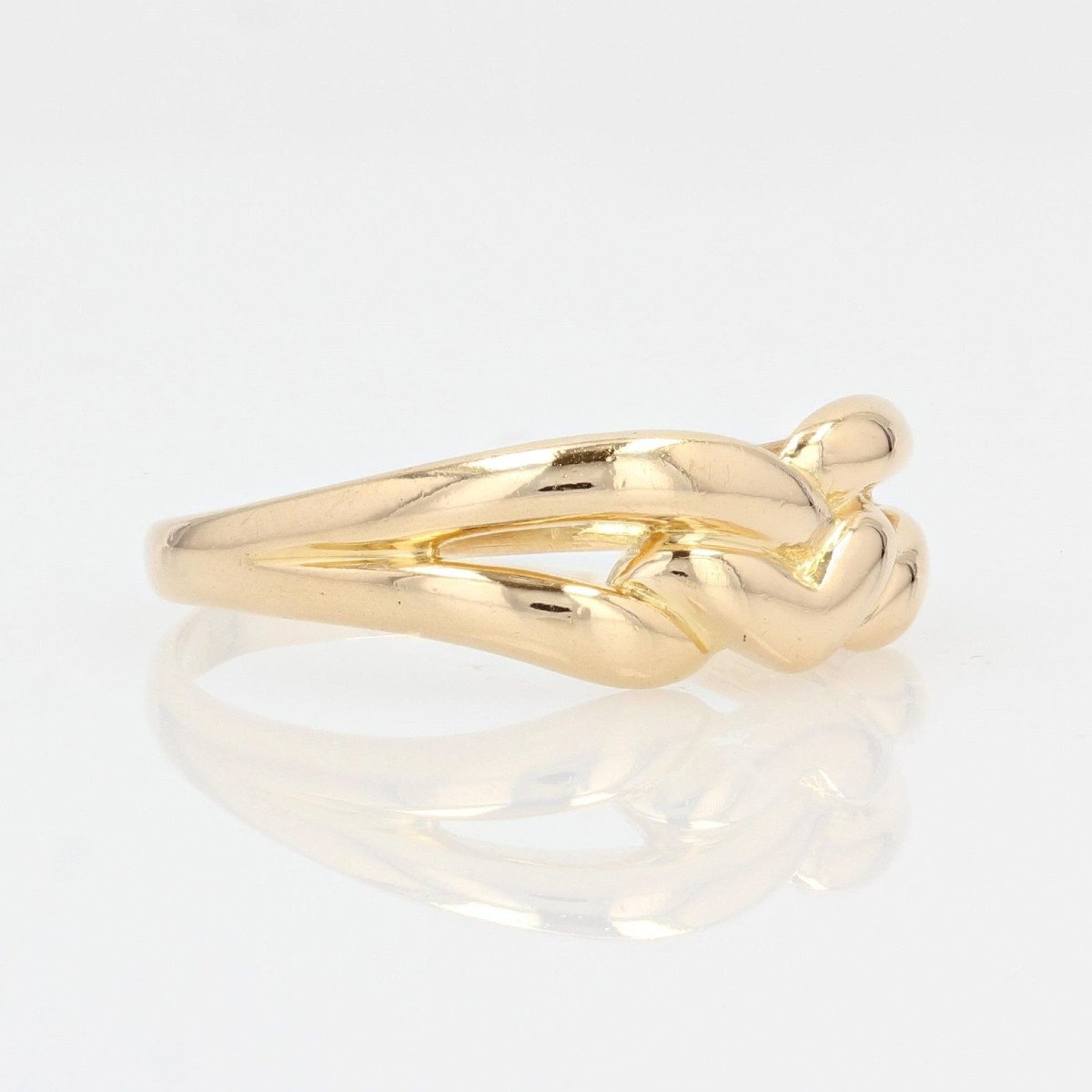 Interlaced Yellow Gold Ring-photo-4