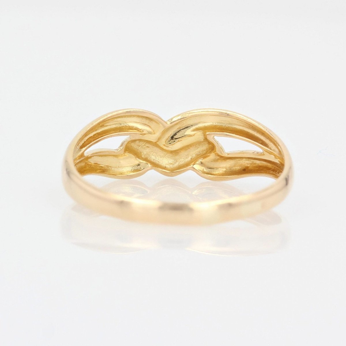 Interlaced Yellow Gold Ring-photo-2