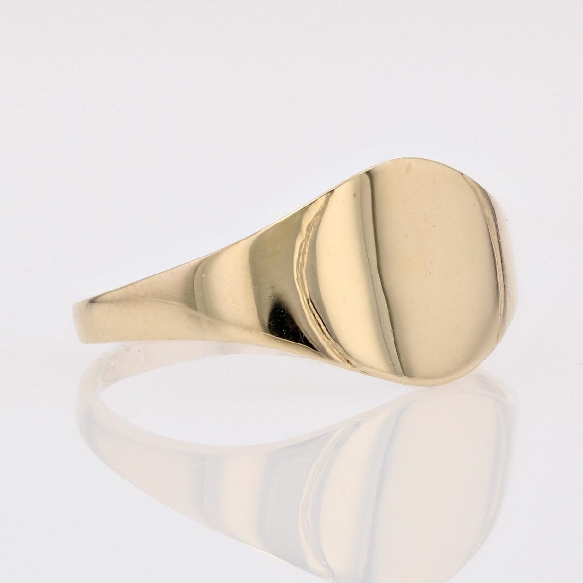 Yellow Gold Flat Ring-photo-4