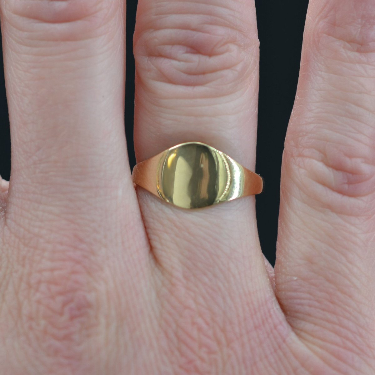 Bague Plate Or Jaune-photo-1