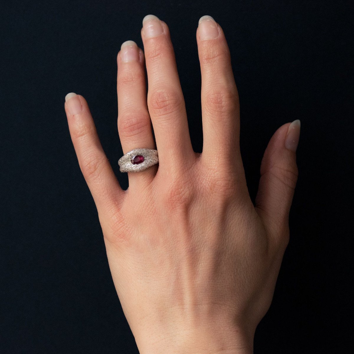 Ruby And Diamond Paving Ring-photo-2