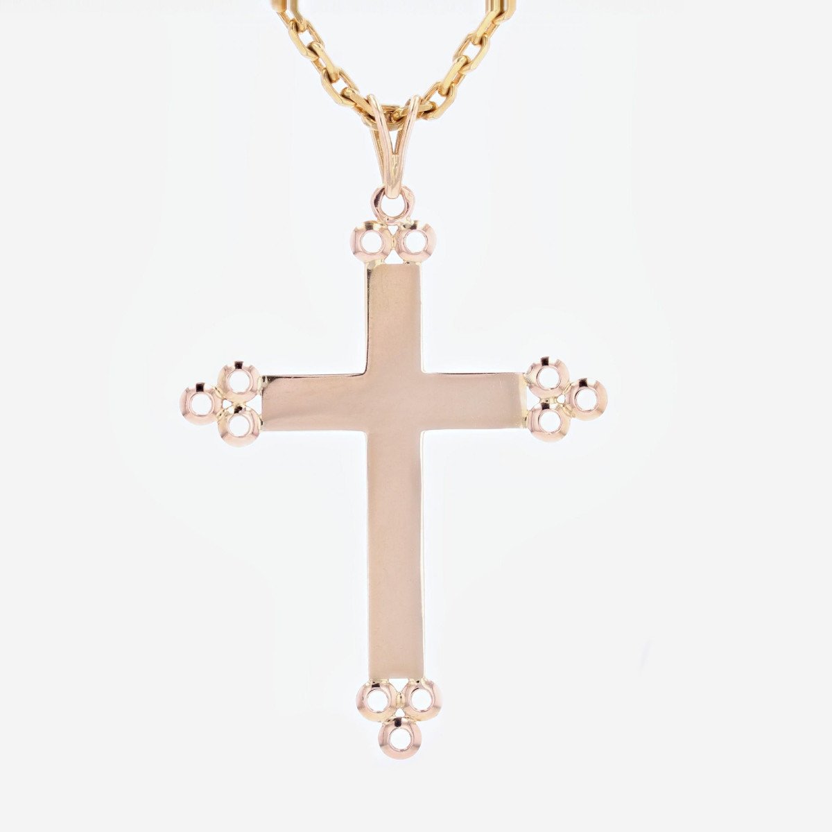 Old Rose Gold And White Gold Cross-photo-4