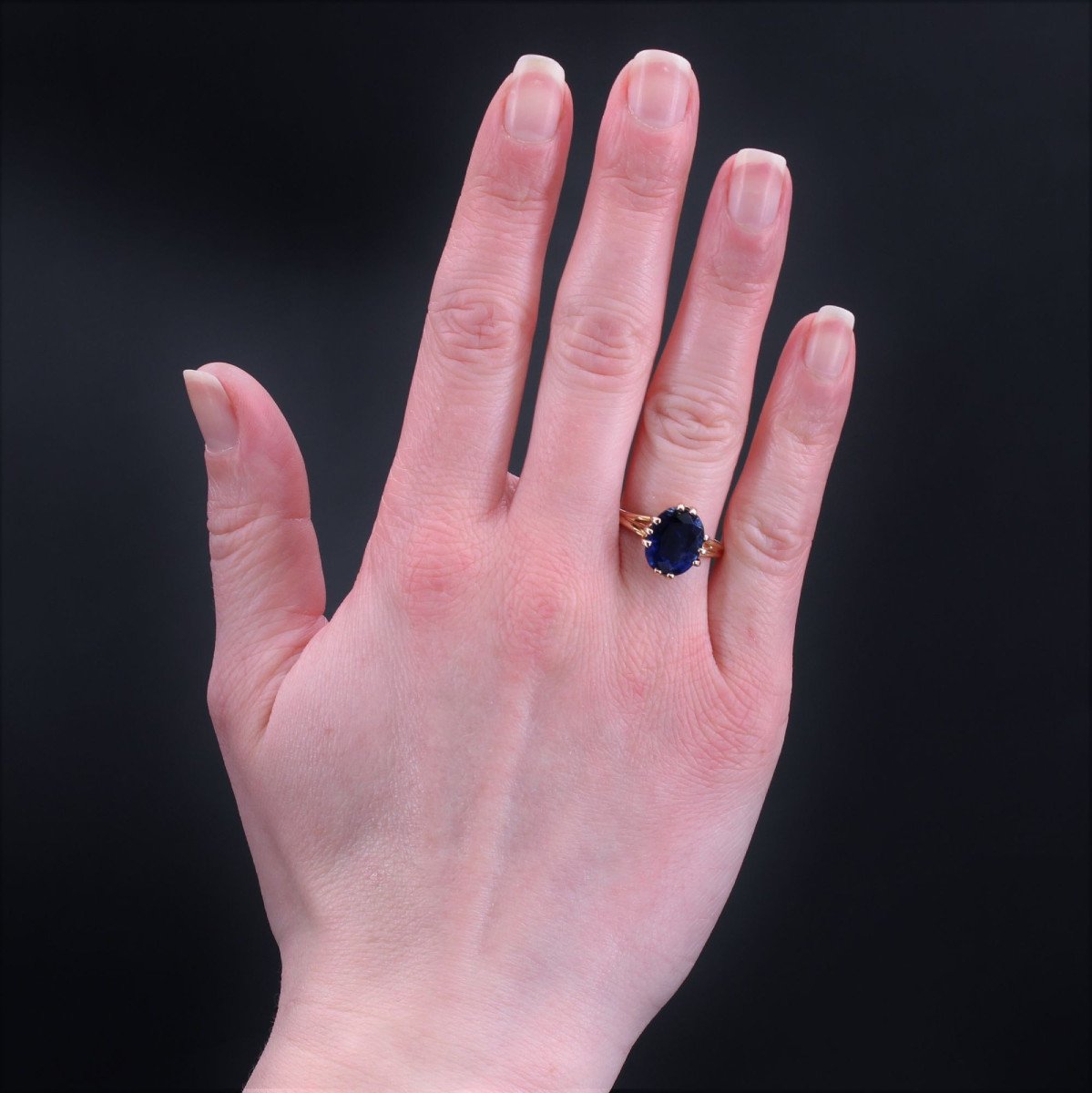 Kyanite And Gold Ring-photo-2