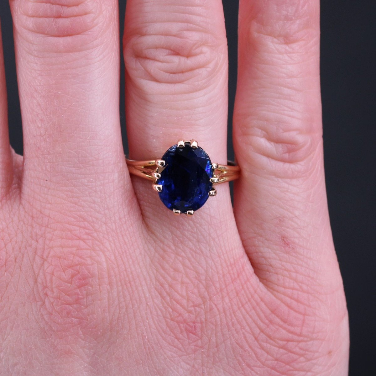 Kyanite And Gold Ring-photo-2