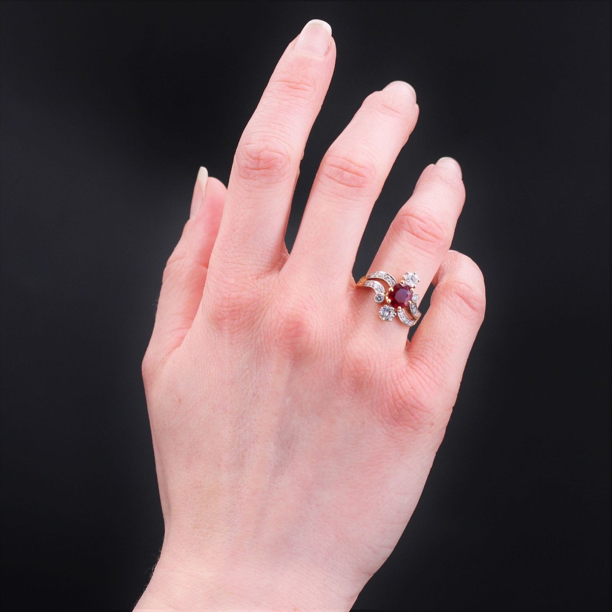 Ring Style 1900 Ruby Diamonds-photo-4