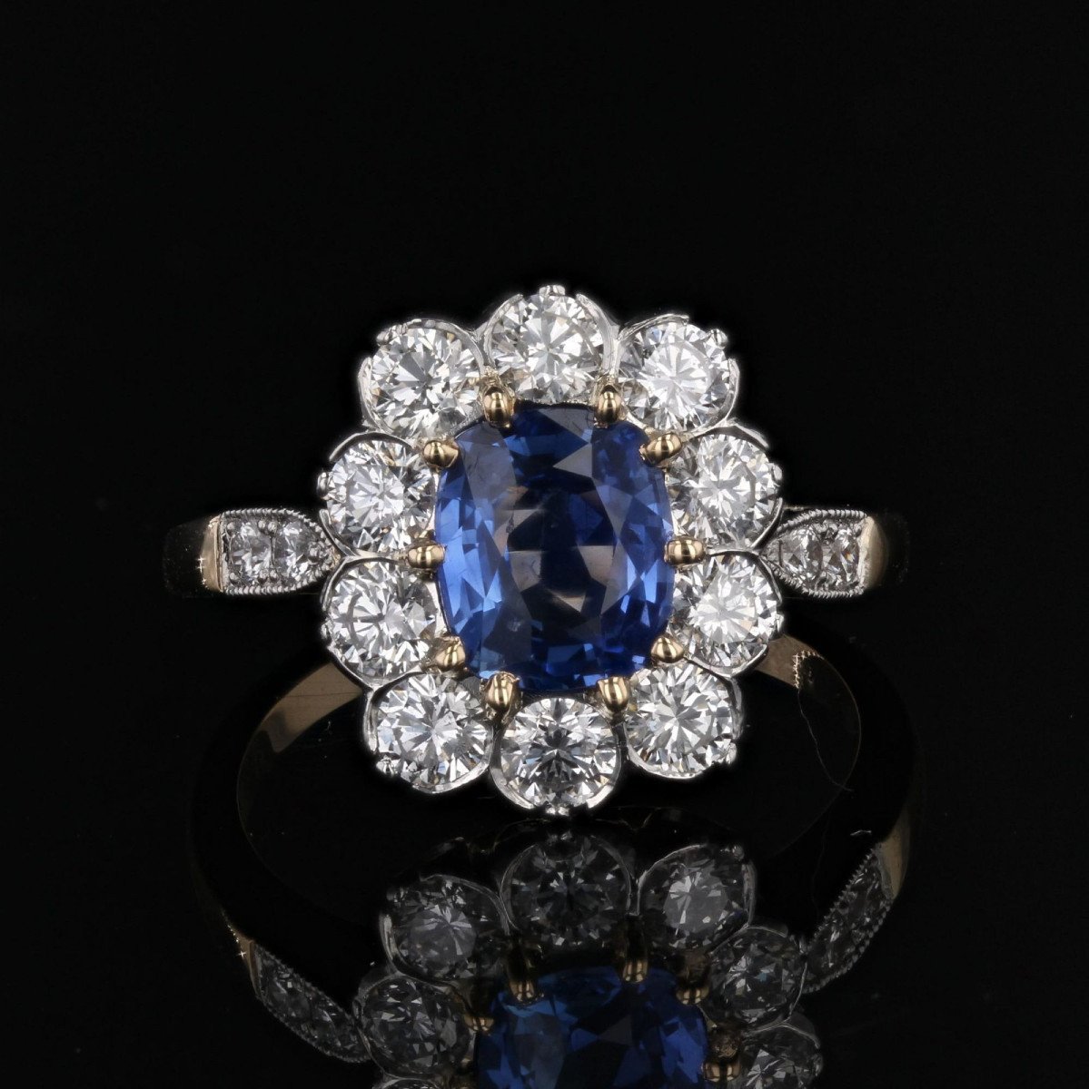 Sapphire And Diamond Engagement Ring-photo-3