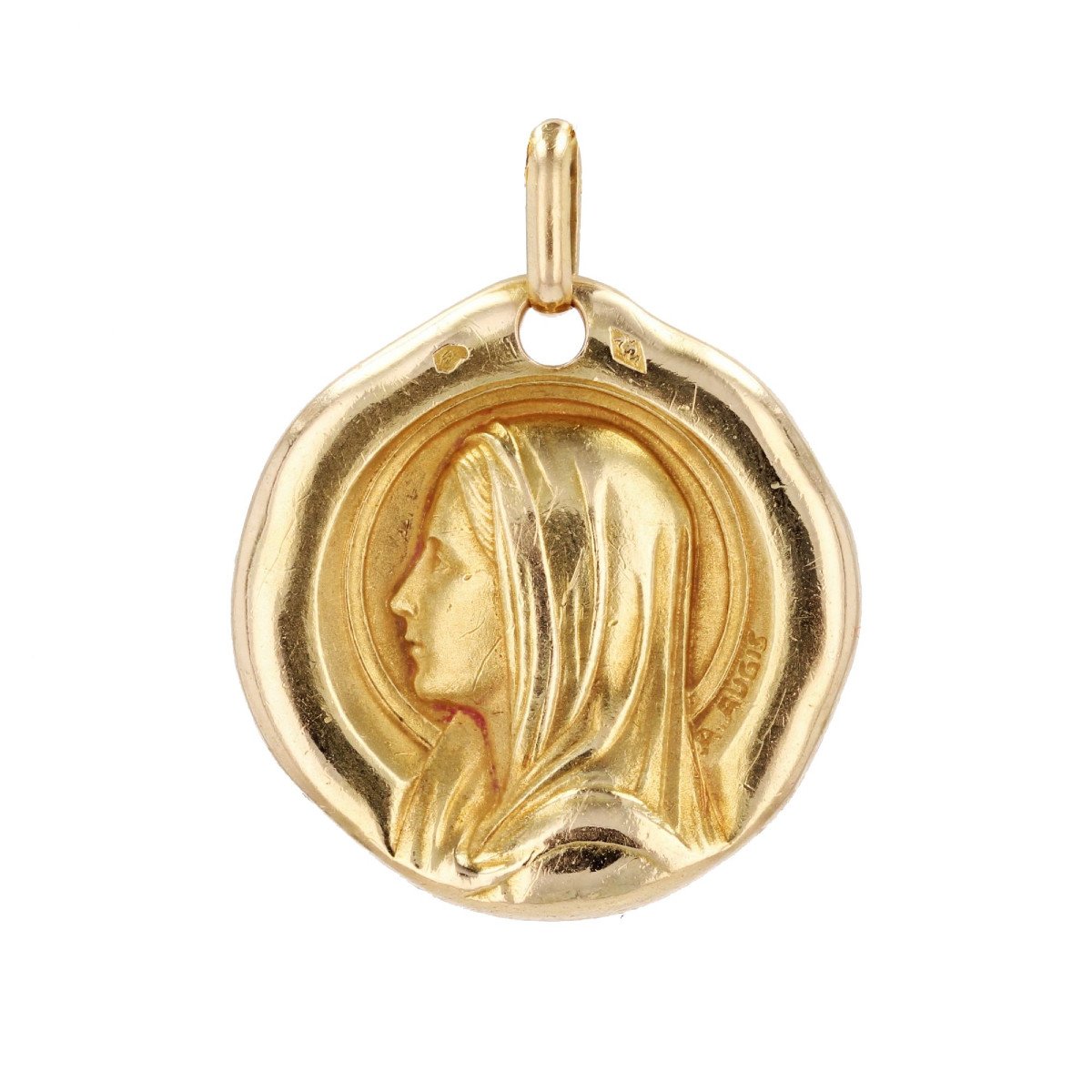 Virgin Mary Augis Yellow Gold Medal