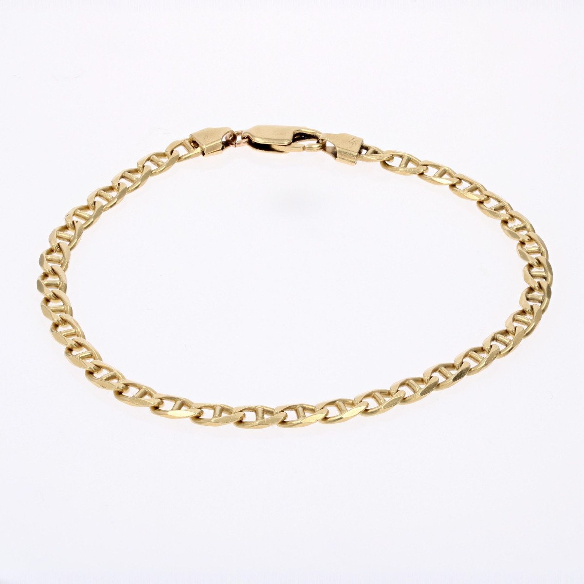 Yellow Gold Navy Mesh Bracelet-photo-3