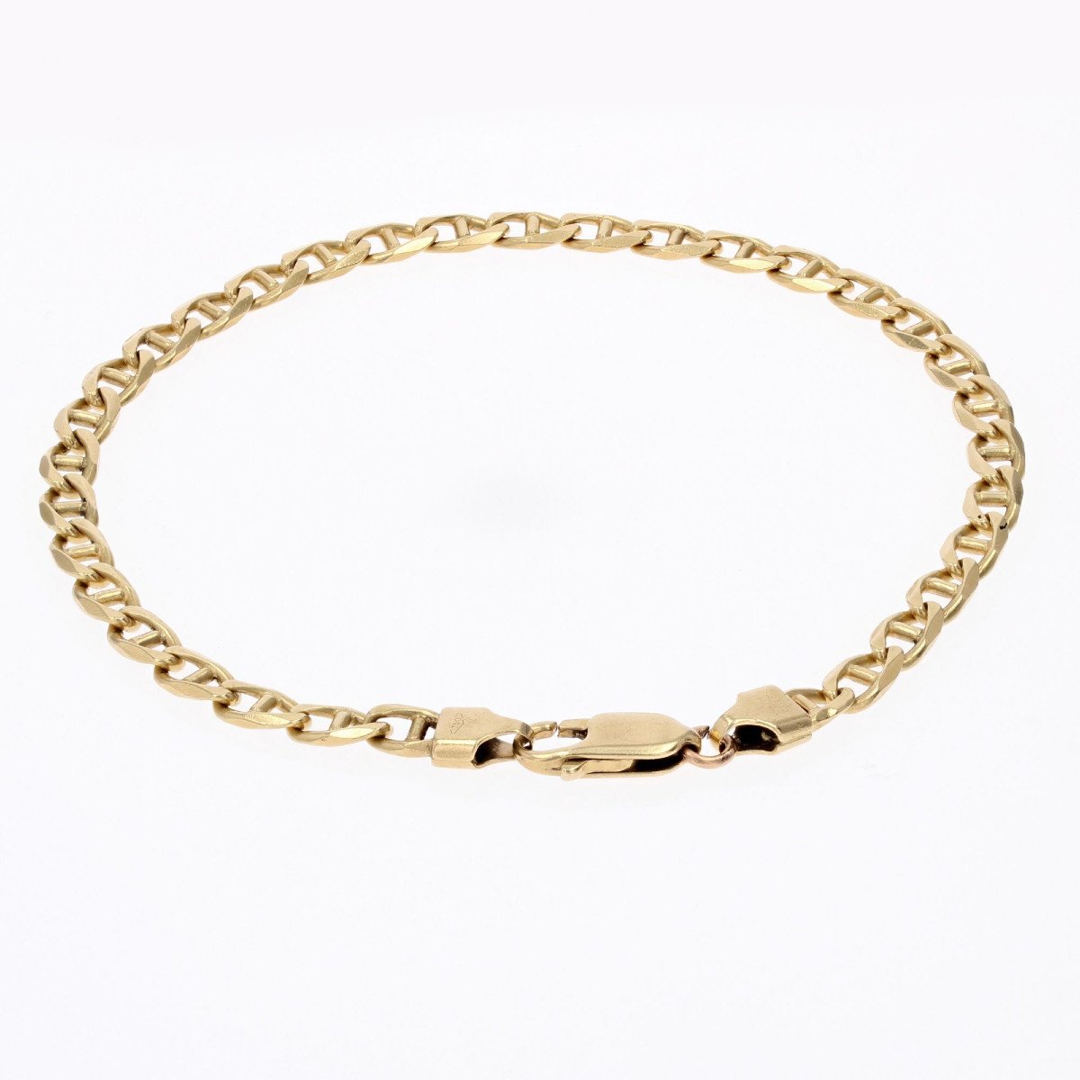 Yellow Gold Navy Mesh Bracelet-photo-4