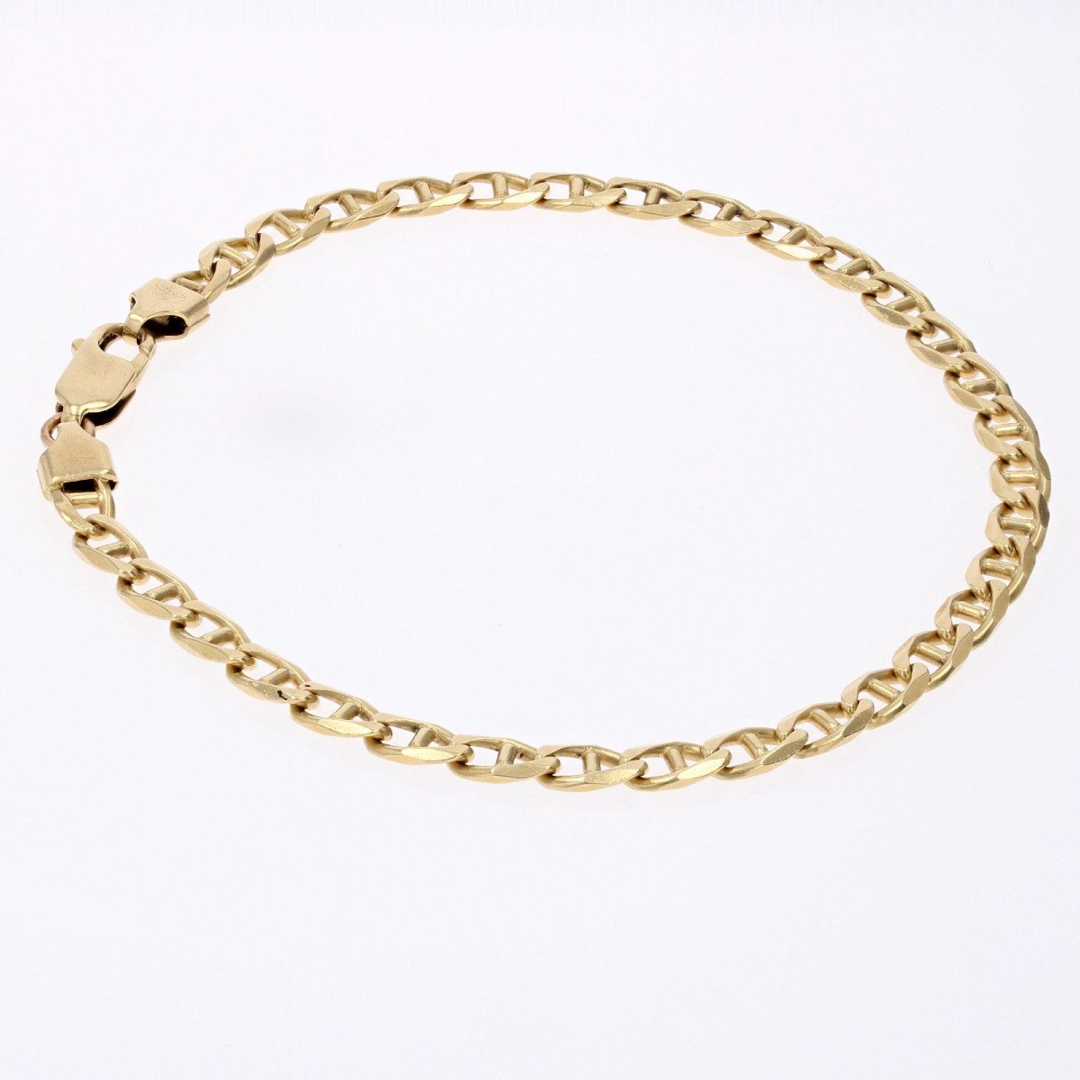 Yellow Gold Navy Mesh Bracelet-photo-2