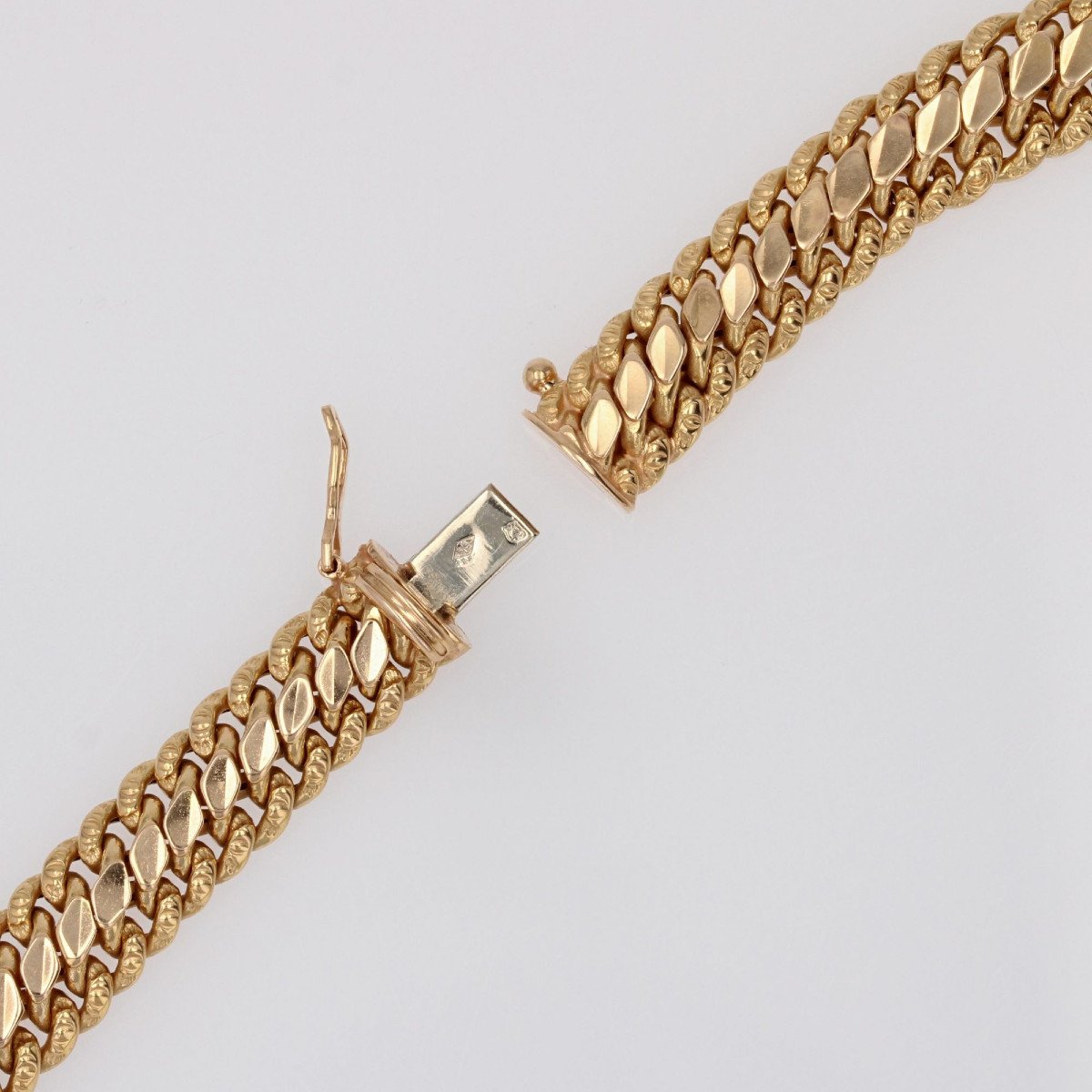 Vintage Curb Chain Gold Necklace-photo-6