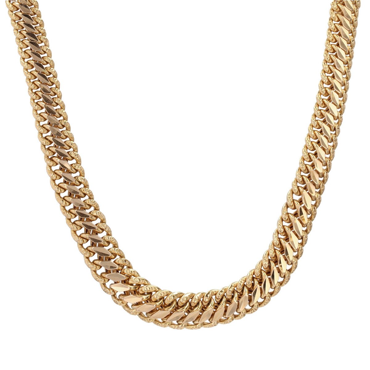 Vintage Curb Chain Gold Necklace