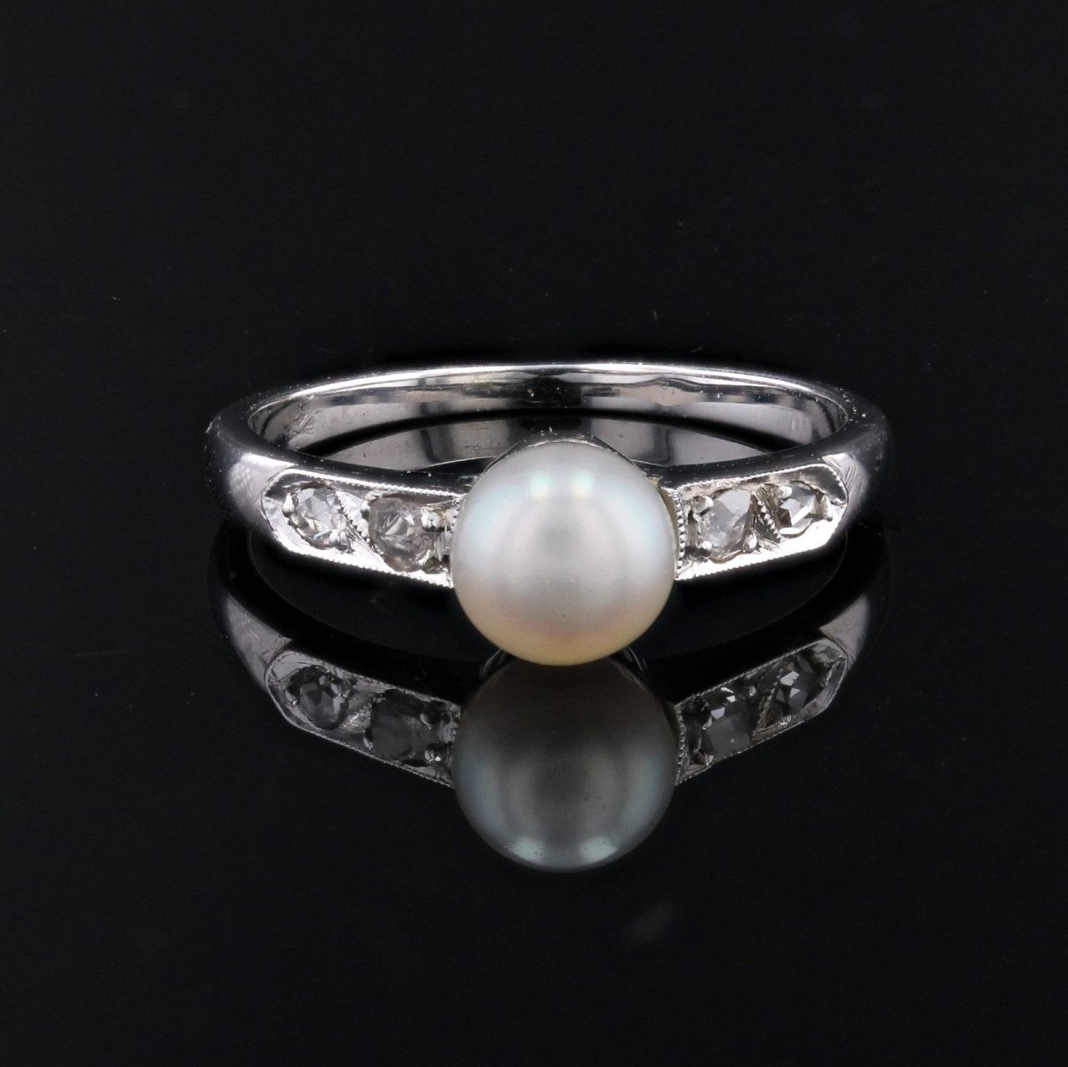 Old Pearl Diamond Ring-photo-3