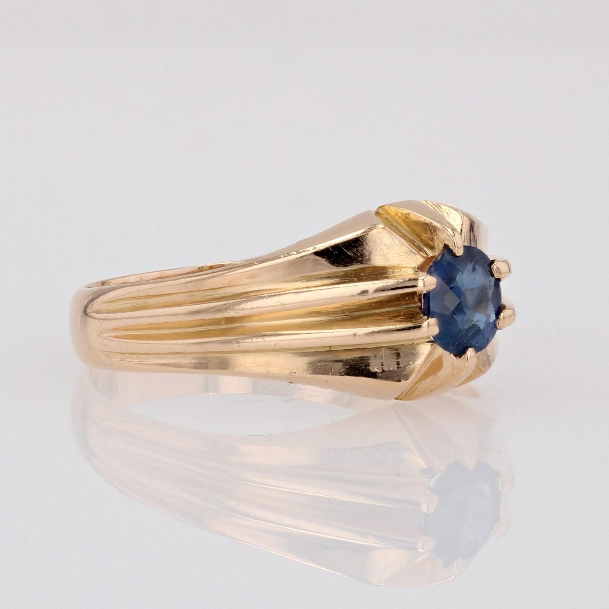 Old Sapphire Bangle Ring-photo-4