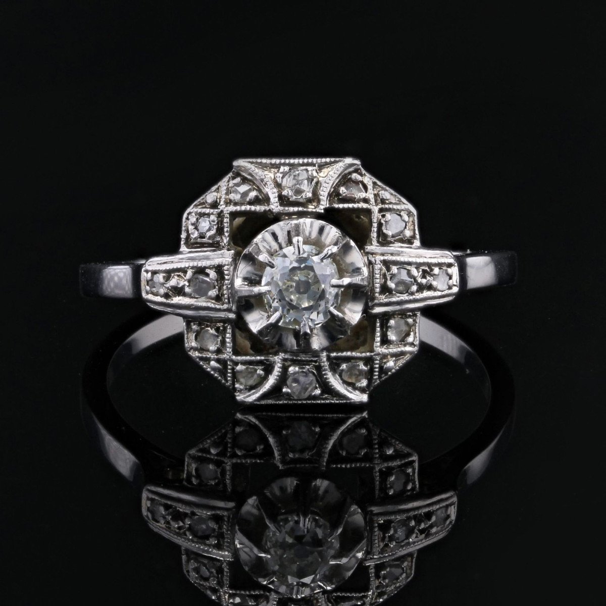 Old Art Deco Diamond Ring-photo-1