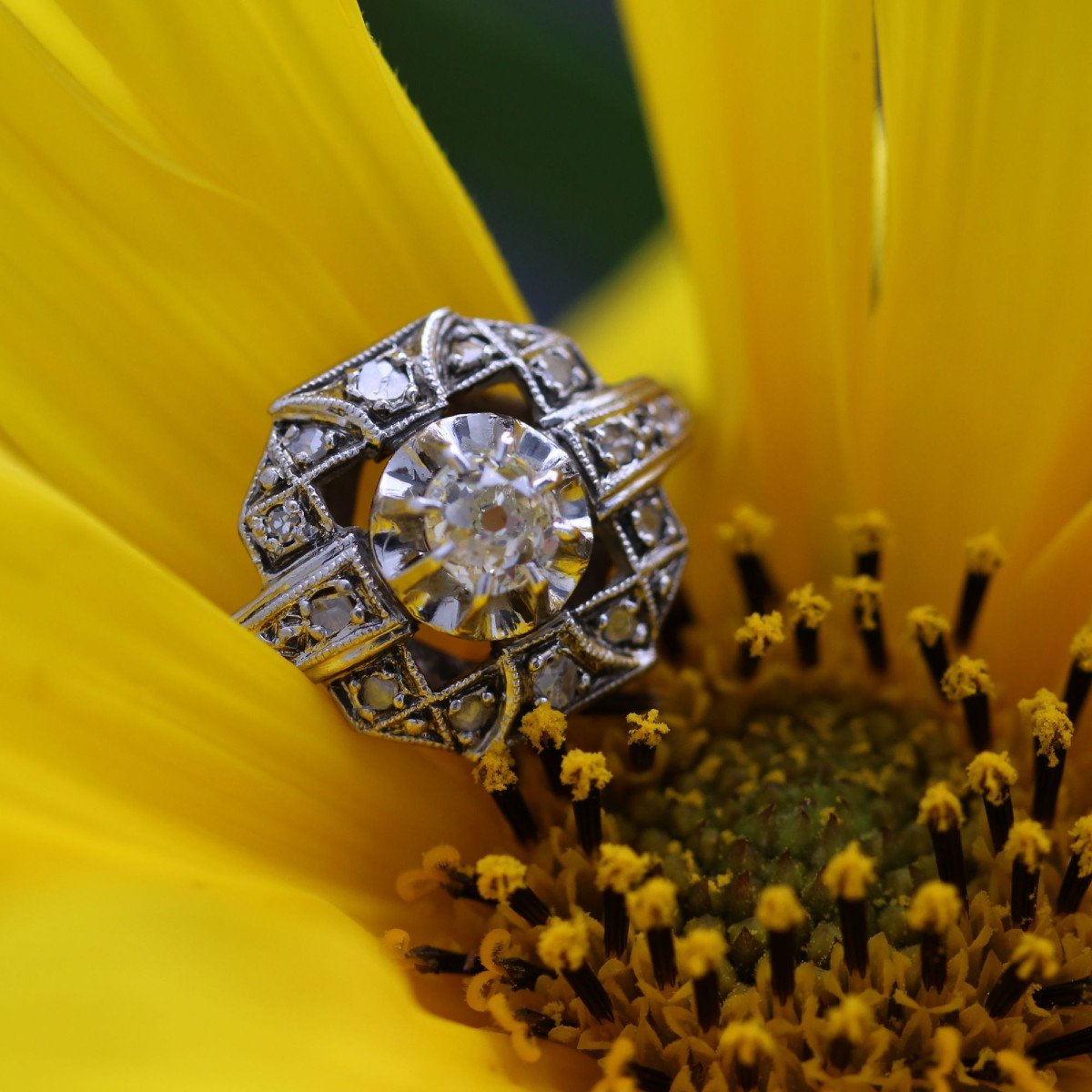 Old Art Deco Diamond Ring-photo-2