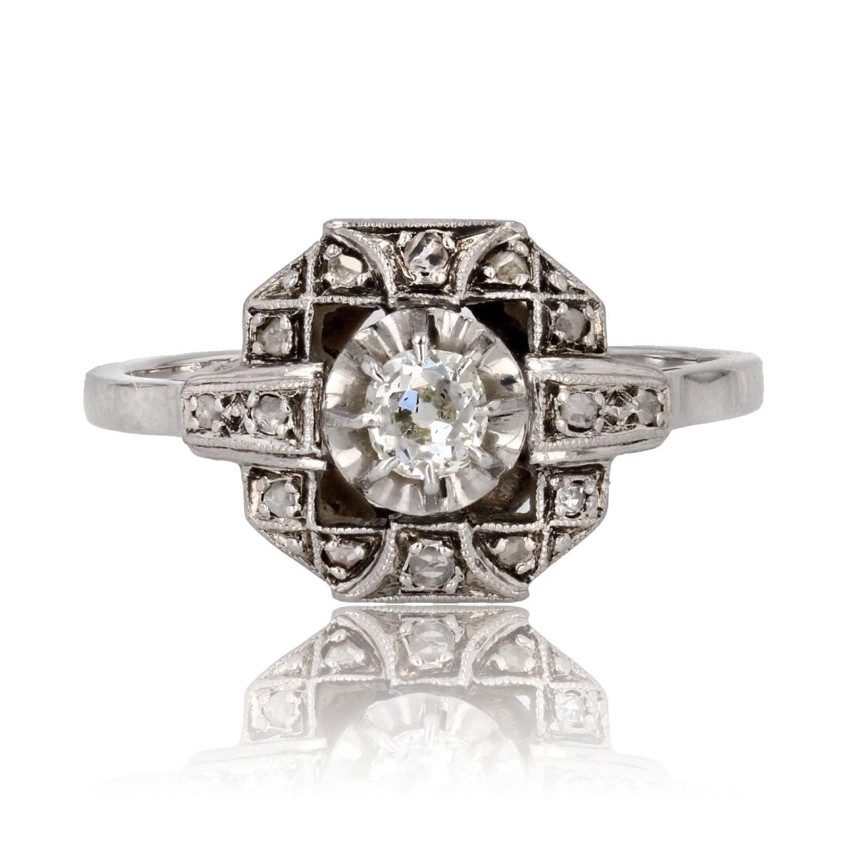 Old Art Deco Diamond Ring