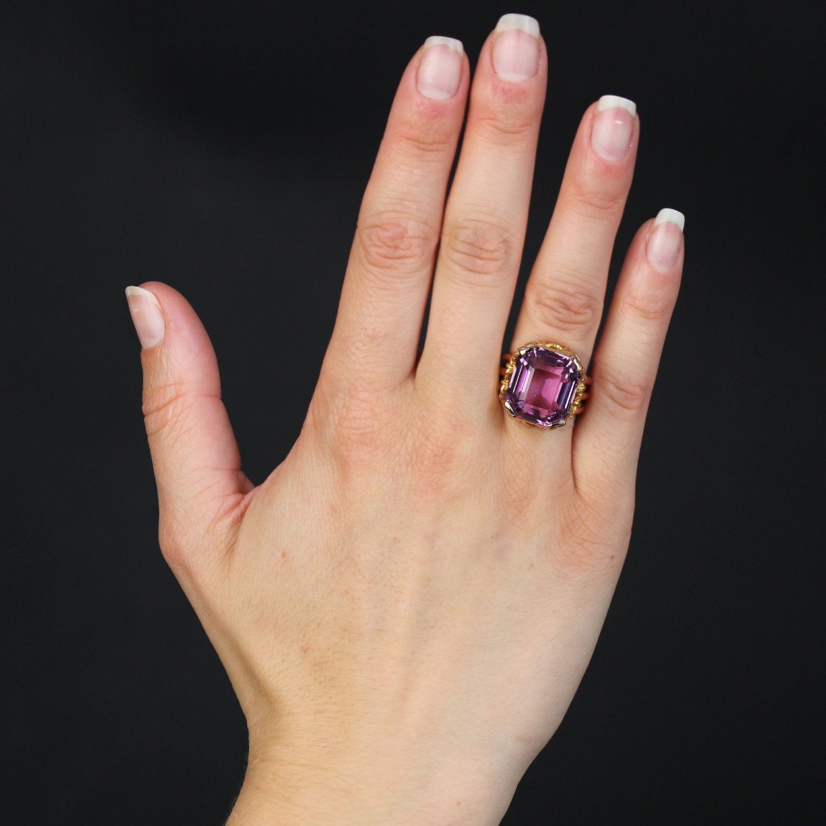 Bague Ancienne Kunzite-photo-2