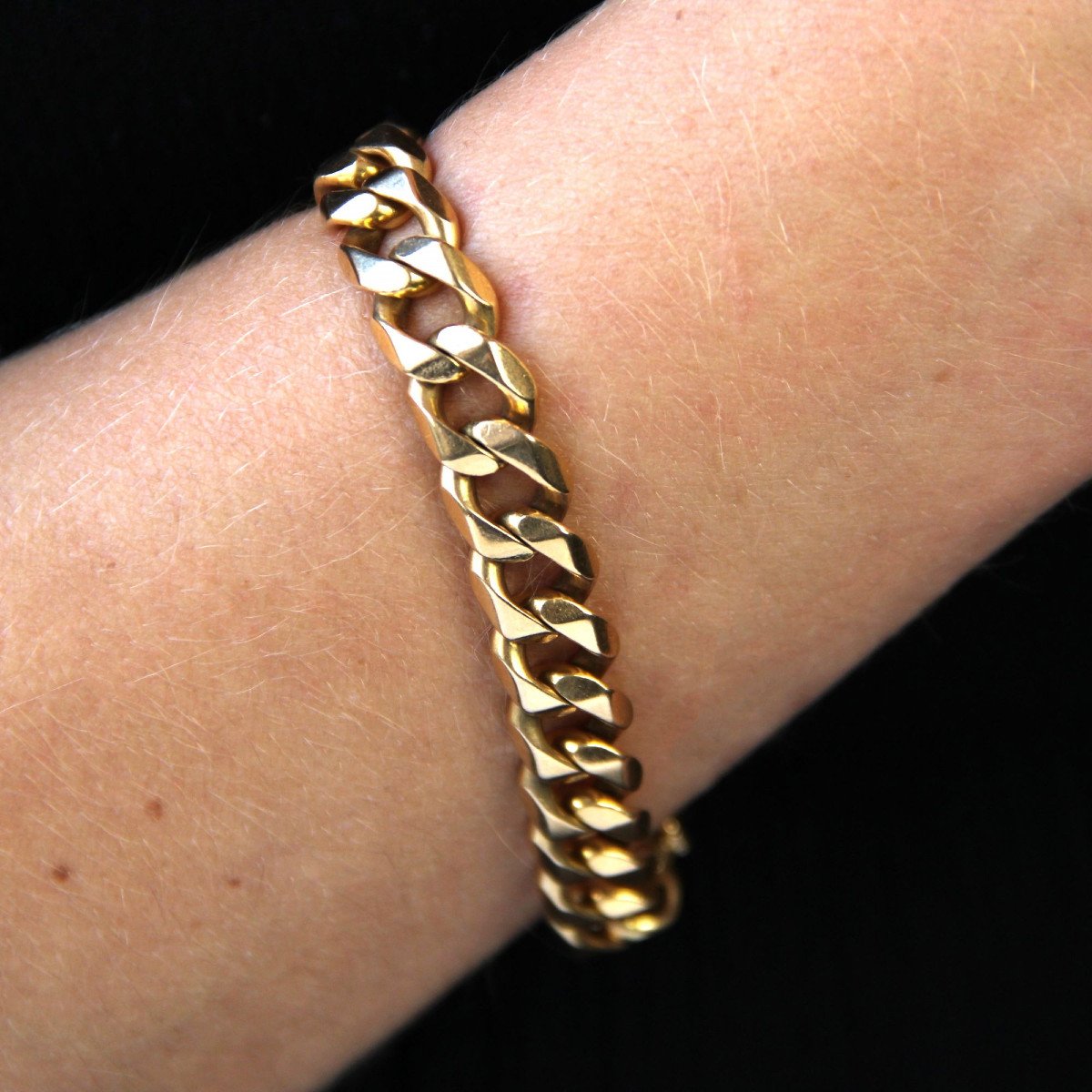 Old Yellow Gold Curb Chain-photo-3