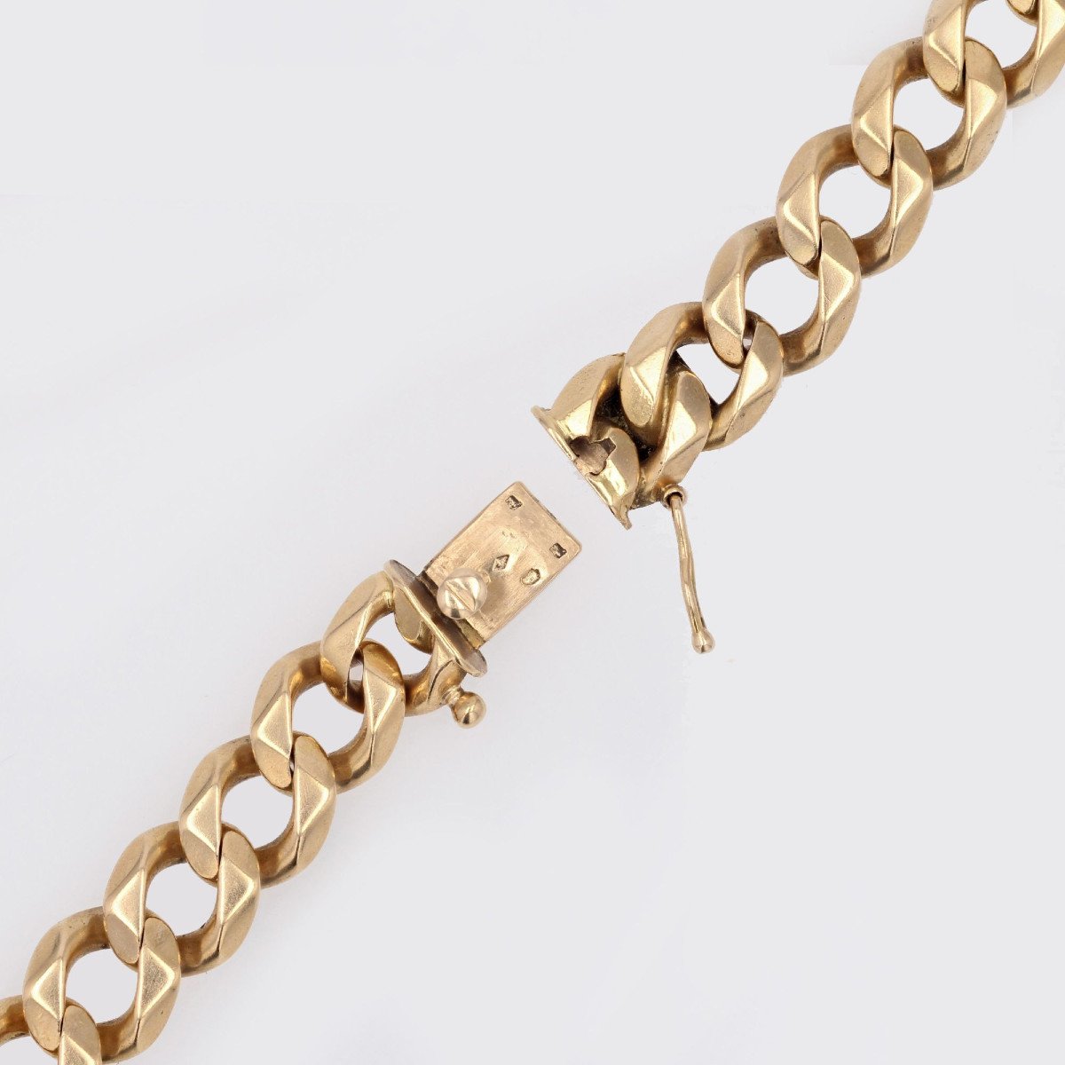 Old Yellow Gold Curb Chain-photo-4